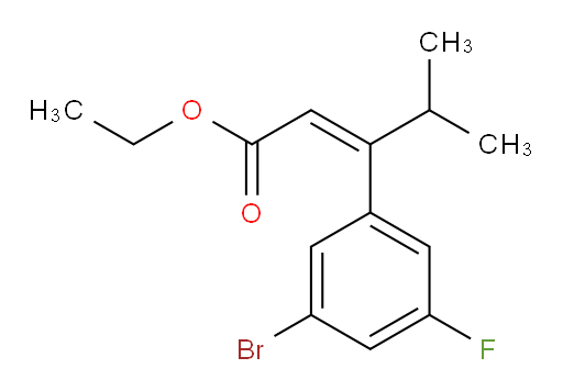 ethyl (2Z)-3-(3-bromo-5-fluorophenyl)-4-methylpent-2-enoate
