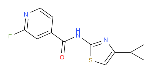 N-(4-cyclopropyl-1,3-thiazol-2-yl)-2-fluoropyridine-4-carboxamide