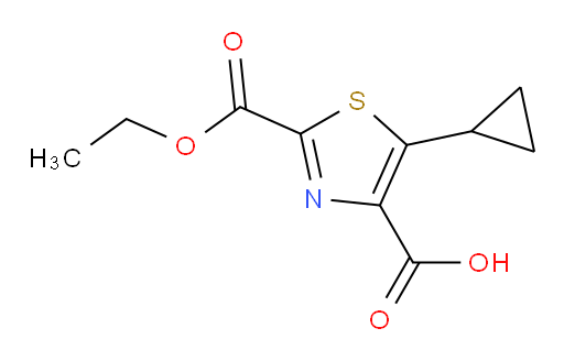 5-cyclopropyl-2-(ethoxycarbonyl)-1,3-thiazole-4-carboxylic acid