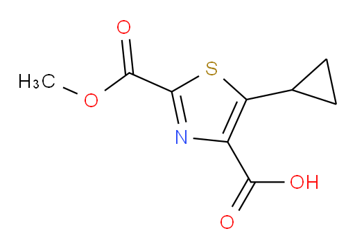 5-cyclopropyl-2-(methoxycarbonyl)-1,3-thiazole-4-carboxylic acid