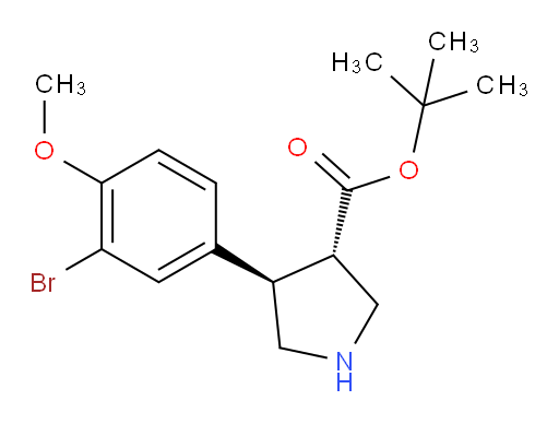 rac-tert-butyl (3R,4S)-4-(3-bromo-4-methoxyphenyl)pyrrolidine-3-carboxylate
