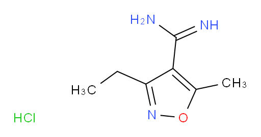 3-ethyl-5-methyl-1,2-oxazole-4-carboximidamide hydrochloride