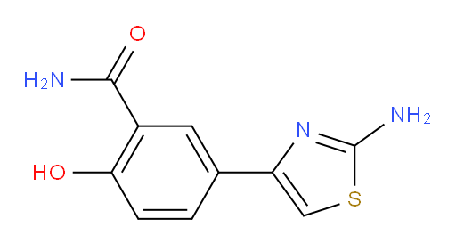 5-(2-amino-1,3-thiazol-4-yl)-2-hydroxybenzamide