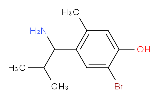 4-(1-amino-2-methylpropyl)-2-bromo-5-methylphenol