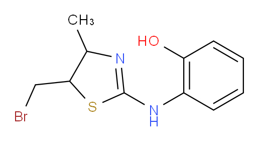 2-{[5-(bromomethyl)-4-methyl-4,5-dihydro-1,3-thiazol-2-yl]amino}phenol