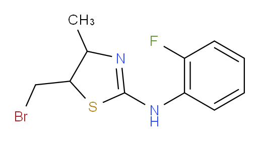 5-(bromomethyl)-N-(2-fluorophenyl)-4-methyl-4,5-dihydro-1,3-thiazol-2-amine