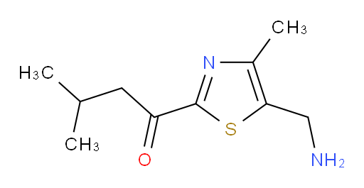 1-[5-(aminomethyl)-4-methyl-1,3-thiazol-2-yl]-3-methylbutan-1-one