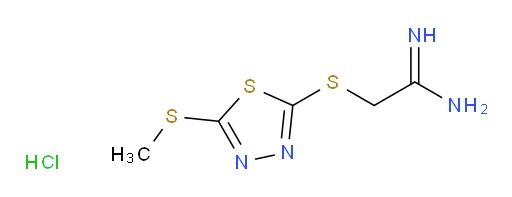 2-{[5-(methylsulfanyl)-1,3,4-thiadiazol-2-yl]sulfanyl}ethanimidamide hydrochloride