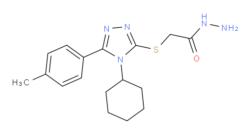 2-{[4-cyclohexyl-5-(4-methylphenyl)-4H-1,2,4-triazol-3-yl]sulfanyl}acetohydrazide