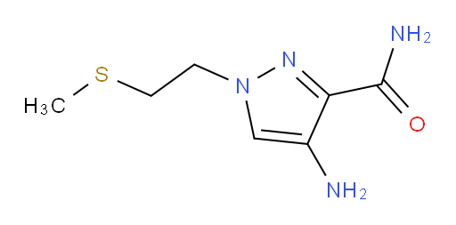 4-amino-1-[2-(methylsulfanyl)ethyl]-1H-pyrazole-3-carboxamide