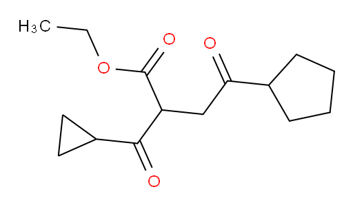 ethyl 4-cyclopentyl-2-cyclopropanecarbonyl-4-oxobutanoate