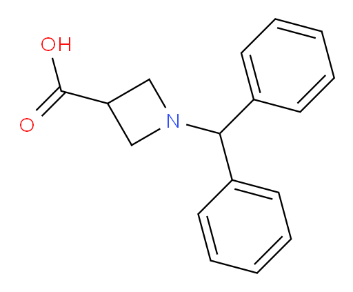 AKOS MSC-0098;BUTTPARK 37\04-16;RARECHEM AL BO 0769;1-Diphenylmethyl-azetidin...;1-BENZHYDRYLAZETANE-3-CARBOXYLIC ACID;1-BENZHYDRYL-3-AZETIDINECARBOXYLIC ACID;1-BENZHYDRYLAZETIDINE-3-CARBOXYLIC ACID;1-BENZHYDRYLAZETIDINE-3-CARBOXYLIC ACID 95%;1-BENZHYDRYLAZETIDINE-3-CARBOXYLIC ACID,98%;1-Benzhydrylazetidine-3-carboxylic acid 95+%