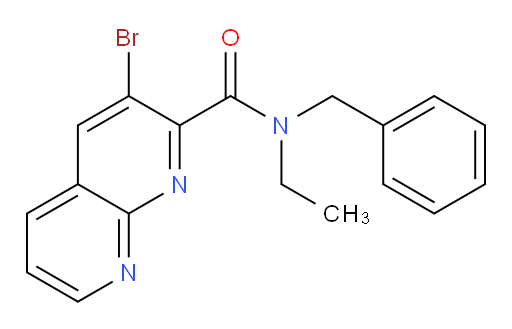 N-benzyl-3-bromo-N-ethyl-1,8-naphthyridine-2-carboxamide