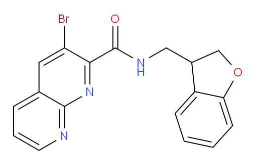 3-bromo-N-((2,3-dihydrobenzofuran-3-yl)methyl)-1,8-naphthyridine-2-carboxamide