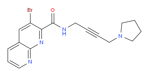 3-bromo-N-(4-(pyrrolidin-1-yl)but-2-yn-1-yl)-1,8-naphthyridine-2-carboxamide