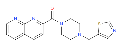 (1,8-naphthyridin-2-yl)(4-(thiazol-5-ylmethyl)piperazin-1-yl)methanone
