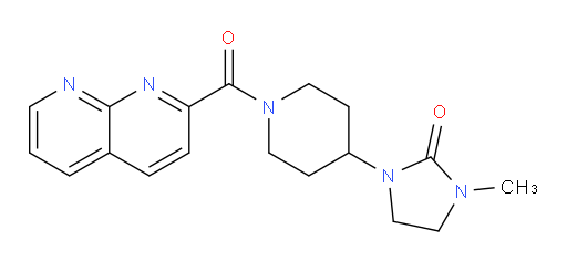 1-(1-(1,8-naphthyridine-2-carbonyl)piperidin-4-yl)-3-methylimidazolidin-2-one