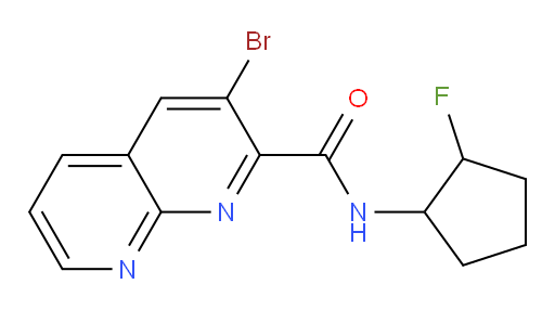 3-bromo-N-(2-fluorocyclopentyl)-1,8-naphthyridine-2-carboxamide