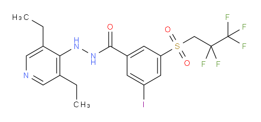 N'-(3,5-diethylpyridin-4-yl)-3-iodo-5-((2,2,3,3,3-pentafluoropropyl)sulfonyl)benzohydrazide