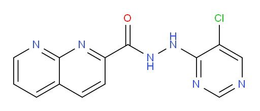 N'-(5-chloropyrimidin-4-yl)-1,8-naphthyridine-2-carbohydrazide