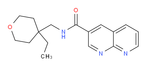 N-((4-ethyltetrahydro-2H-pyran-4-yl)methyl)-1,8-naphthyridine-3-carboxamide