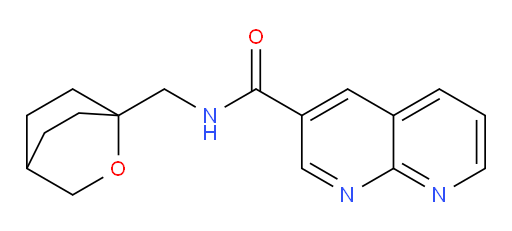 N-(2-oxabicyclo[2.2.2]octan-1-ylmethyl)-1,8-naphthyridine-3-carboxamide