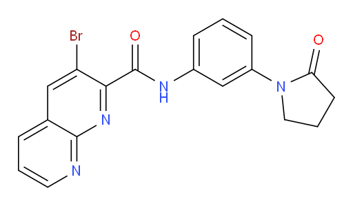 3-bromo-N-(3-(2-oxopyrrolidin-1-yl)phenyl)-1,8-naphthyridine-2-carboxamide