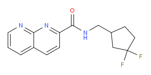 N-((3,3-difluorocyclopentyl)methyl)-1,8-naphthyridine-2-carboxamide