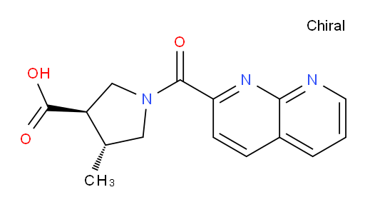 (3R,4R)-4-methyl-1-(1,8-naphthyridine-2-carbonyl)pyrrolidine-3-carboxylic acid