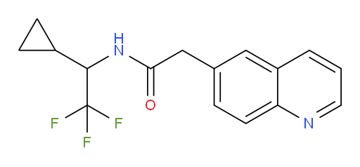 N-(1-cyclopropyl-2,2,2-trifluoroethyl)-2-(quinolin-6-yl)acetamide