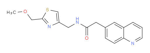 N-((2-(methoxymethyl)thiazol-4-yl)methyl)-2-(quinolin-6-yl)acetamide
