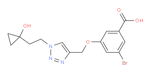 3-bromo-5-((1-(2-(1-hydroxycyclopropyl)ethyl)-1H-1,2,3-triazol-4-yl)methoxy)benzoic acid
