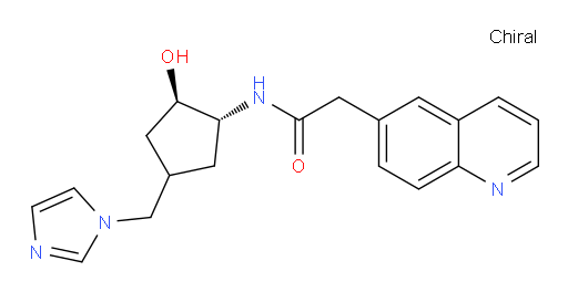 N-((1R,2R)-4-((1H-imidazol-1-yl)methyl)-2-hydroxycyclopentyl)-2-(quinolin-6-yl)acetamide