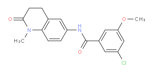 3-chloro-5-methoxy-N-(1-methyl-2-oxo-1,2,3,4-tetrahydroquinolin-6-yl)benzamide
