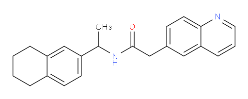 2-(quinolin-6-yl)-N-(1-(5,6,7,8-tetrahydronaphthalen-2-yl)ethyl)acetamide