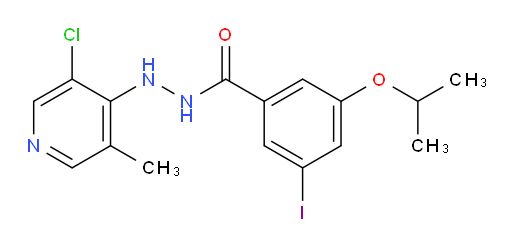 N'-(3-chloro-5-methylpyridin-4-yl)-3-iodo-5-isopropoxybenzohydrazide