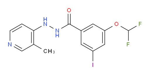 3-(difluoromethoxy)-5-iodo-N'-(3-methylpyridin-4-yl)benzohydrazide