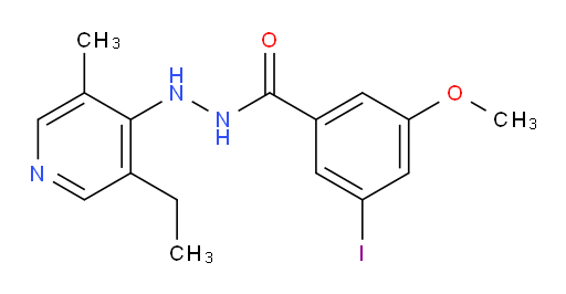N'-(3-ethyl-5-methylpyridin-4-yl)-3-iodo-5-methoxybenzohydrazide