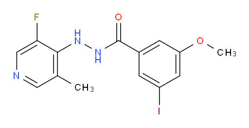 N'-(3-fluoro-5-methylpyridin-4-yl)-3-iodo-5-methoxybenzohydrazide
