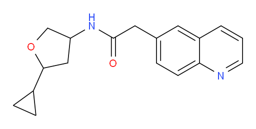 N-(5-cyclopropyltetrahydrofuran-3-yl)-2-(quinolin-6-yl)acetamide