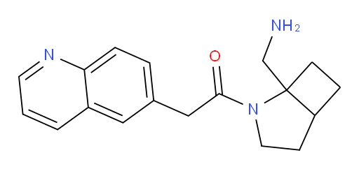 1-(1-(aminomethyl)-2-azabicyclo[3.2.0]heptan-2-yl)-2-(quinolin-6-yl)ethanone