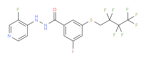 N'-(3-fluoropyridin-4-yl)-3-((2,2,3,3,4,4,4-heptafluorobutyl)thio)-5-iodobenzohydrazide