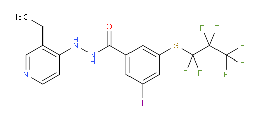 N'-(3-ethylpyridin-4-yl)-3-iodo-5-((perfluoropropyl)thio)benzohydrazide