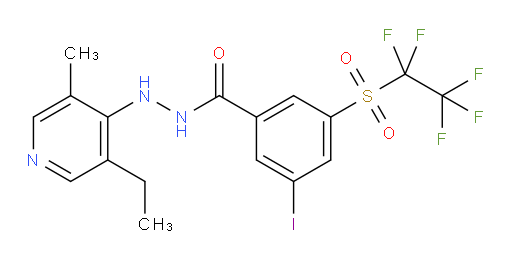 N'-(3-ethyl-5-methylpyridin-4-yl)-3-iodo-5-((perfluoroethyl)sulfonyl)benzohydrazide