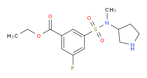 ethyl 3-fluoro-5-(N-methyl-N-(pyrrolidin-3-yl)sulfamoyl)benzoate