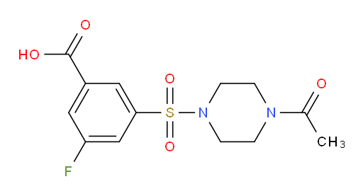 3-((4-acetylpiperazin-1-yl)sulfonyl)-5-fluorobenzoic acid