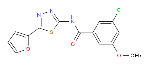 3-chloro-N-(5-(furan-2-yl)-1,3,4-thiadiazol-2-yl)-5-methoxybenzamide