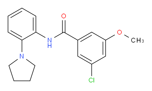 3-chloro-5-methoxy-N-(2-(pyrrolidin-1-yl)phenyl)benzamide