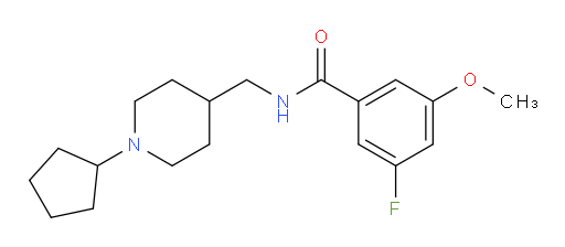 N-((1-cyclopentylpiperidin-4-yl)methyl)-3-fluoro-5-methoxybenzamide