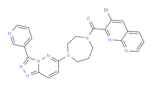 (3-bromo-1,8-naphthyridin-2-yl)(4-(3-(pyridin-3-yl)-[1,2,4]triazolo[4,3-b]pyridazin-6-yl)-1,4-diazepan-1-yl)methanone
